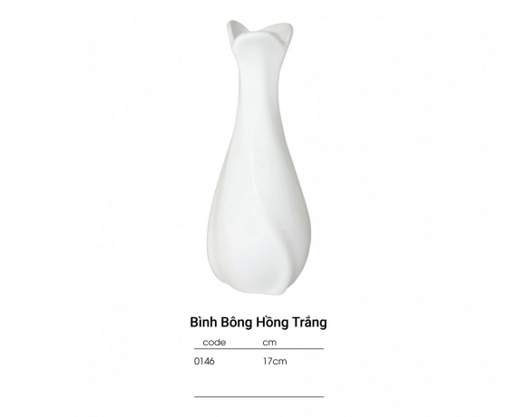 CP BO Bình 17cm bông hồng (đất sứ)
