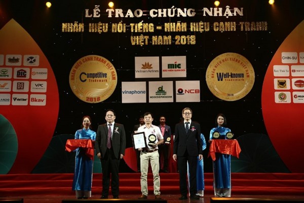 Chứng nhận Nhãn hiệu nổi tiếng - Nhãn hiệu cạnh tranh Việt Nam 2018